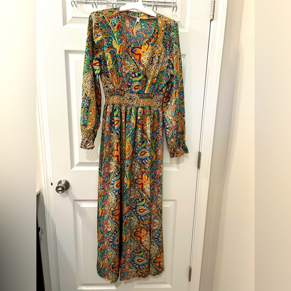 Multicolor Paisley Maxi Dress